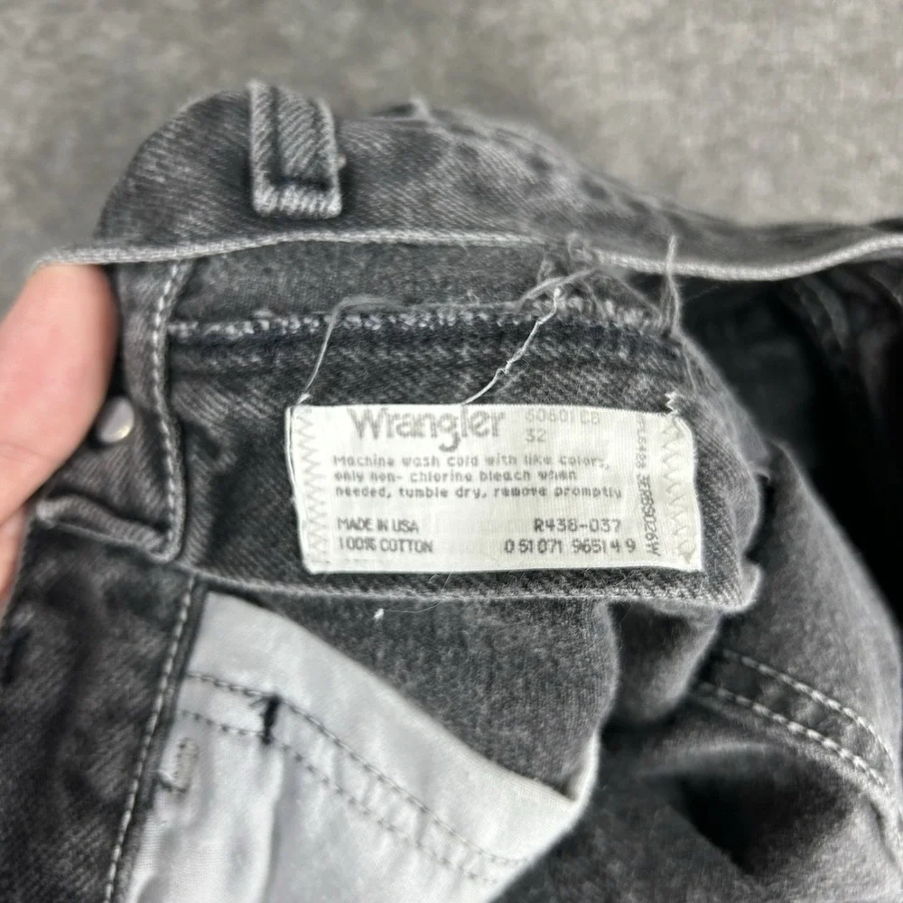 Vintage Wrangler Shorts Mens 32 (fits 30) Black Jean 60601 Made in USA 6